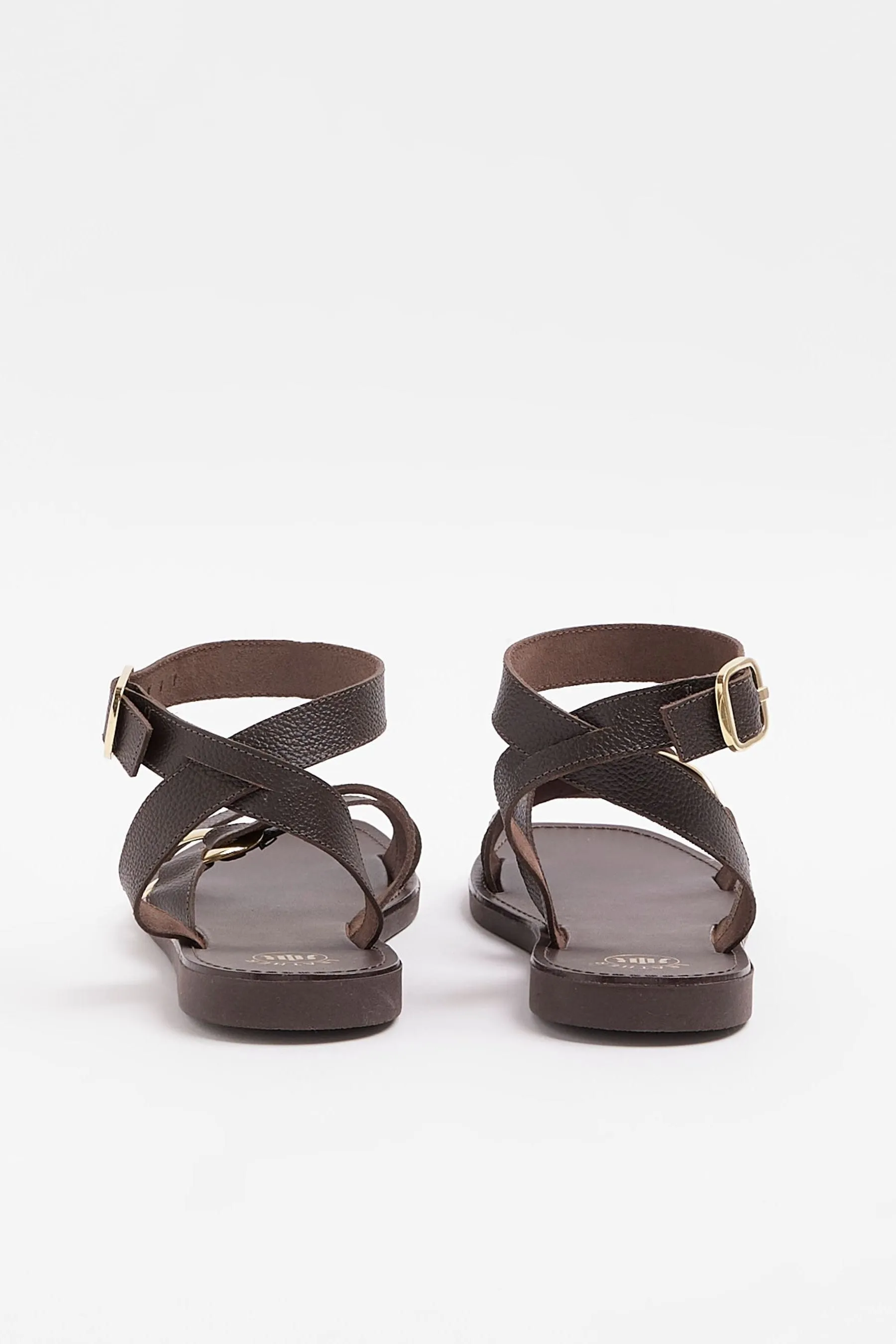 River Island - Sandali stile gladiatore con anello