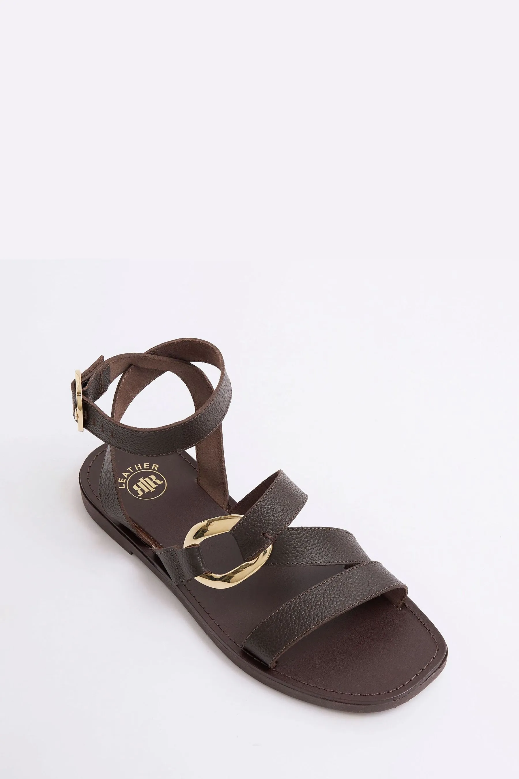 River Island - Sandali stile gladiatore con anello