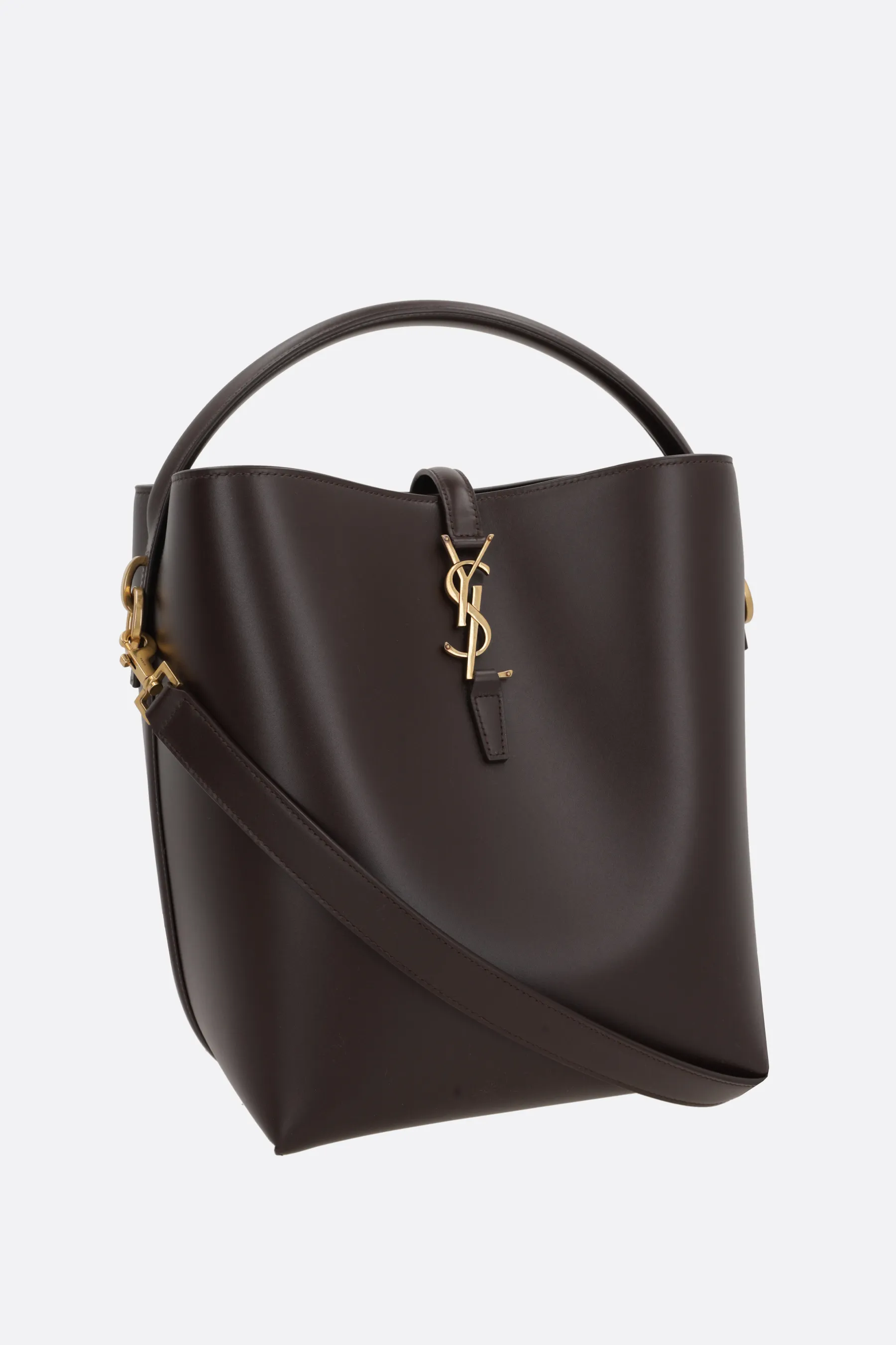  SAINT LAURENT borsa a secchiello Le 37 in pelle lucida 