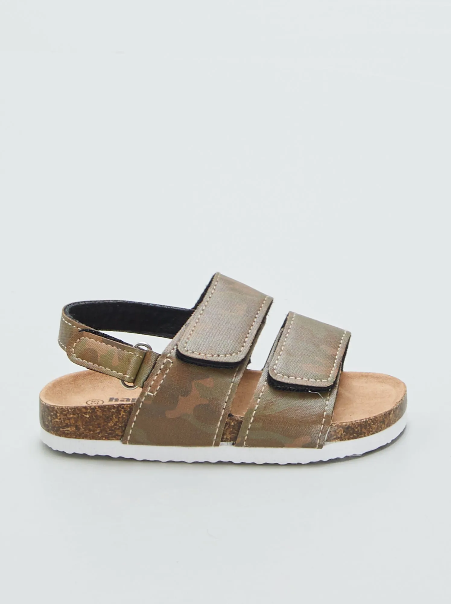 Sandali bassi con strappi - KAKI