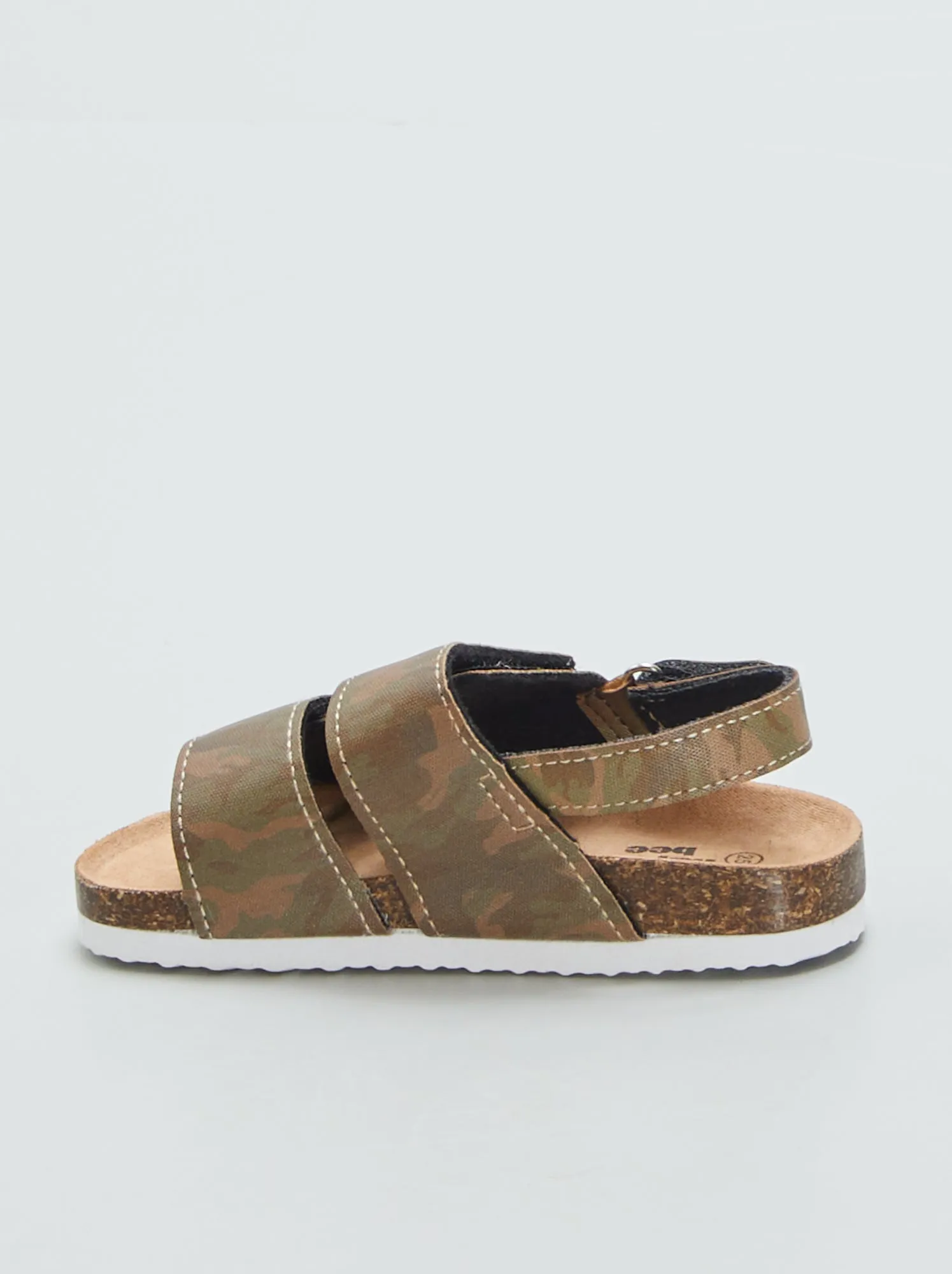 Sandali bassi con strappi - KAKI