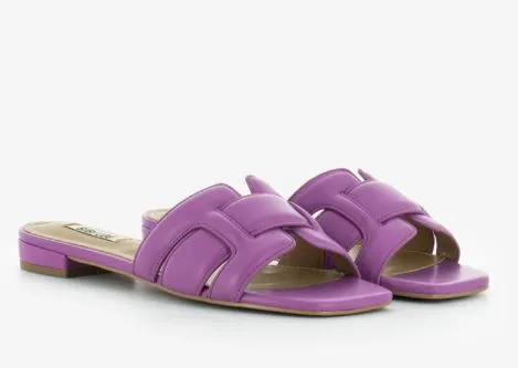 SANDALI CON FASCE INTRECCIATE VIOLA