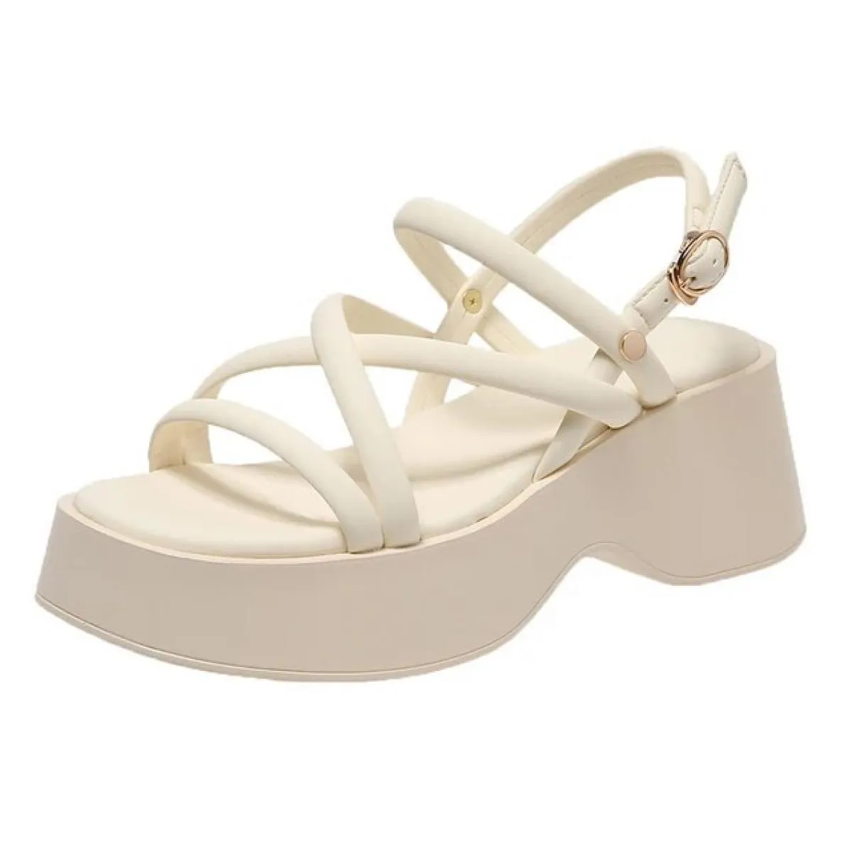 Sandali con plateau grossi estivi da donna Sandali con cinturino incrociato alla moda Scarpe da gladiatore con fondo spesso Sand