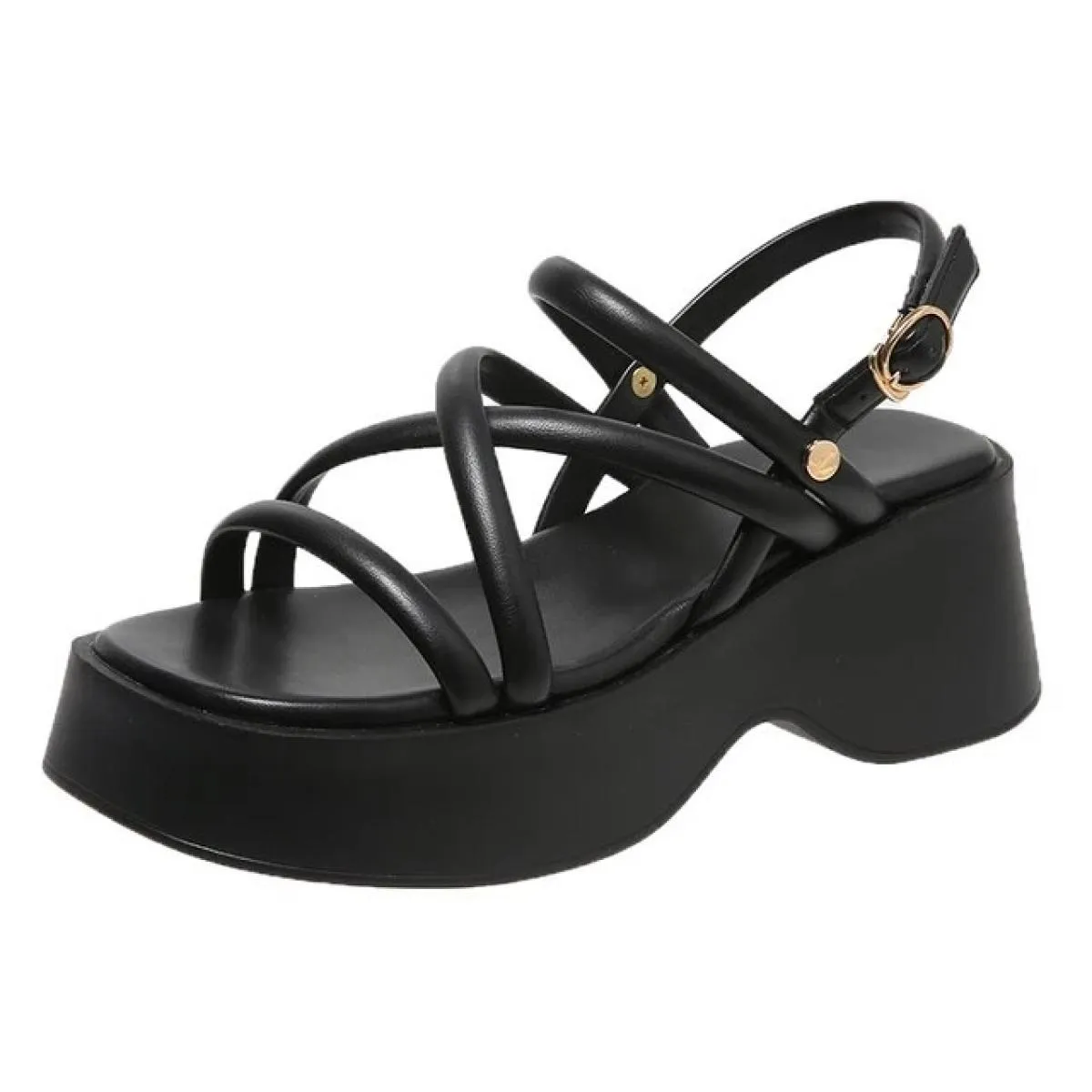 Sandali con plateau grossi estivi da donna Sandali con cinturino incrociato alla moda Scarpe da gladiatore con fondo spesso Sand