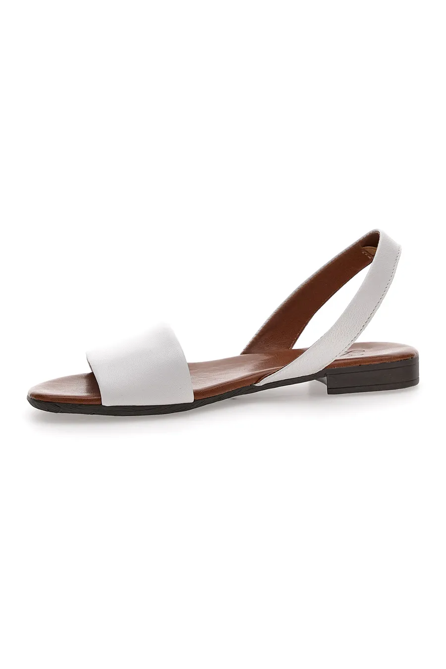 Sandali Flat Bianchi Con Sottopiede In Pelle Pittarello Look 225140