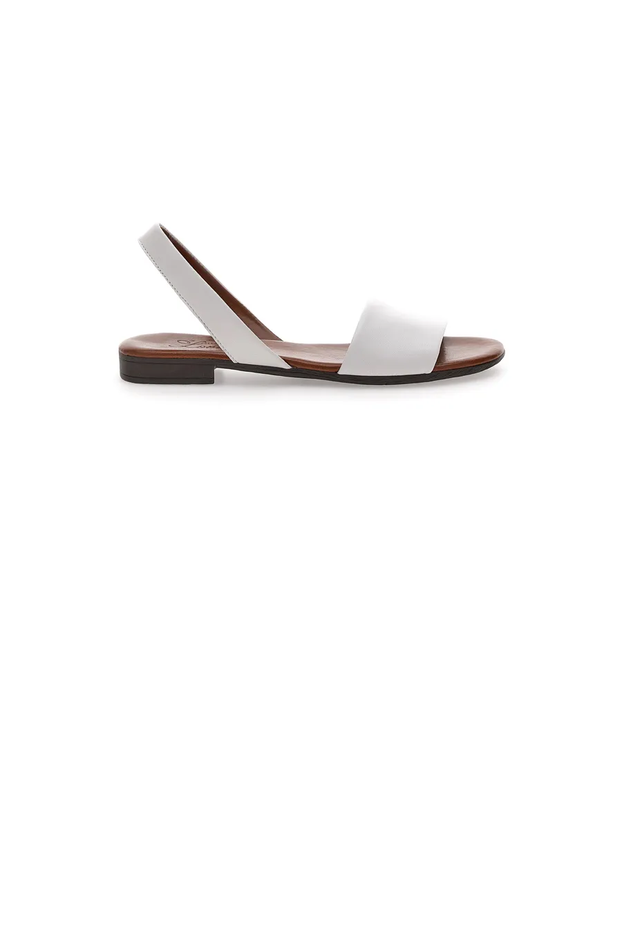Sandali Flat Bianchi Con Sottopiede In Pelle Pittarello Look 225140