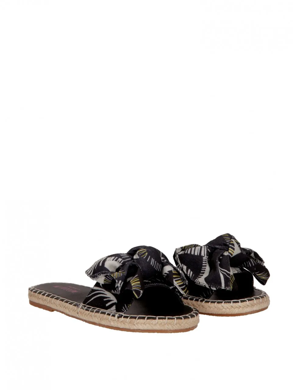 Sandali flat con fiocco LEAVES CHANTILLY/NERO