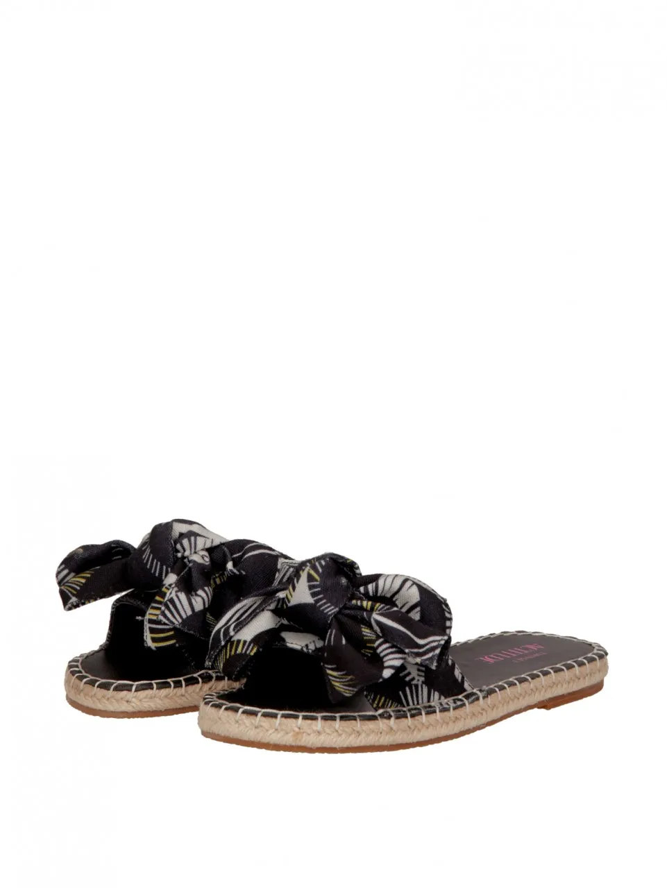 Sandali flat con fiocco LEAVES CHANTILLY/NERO