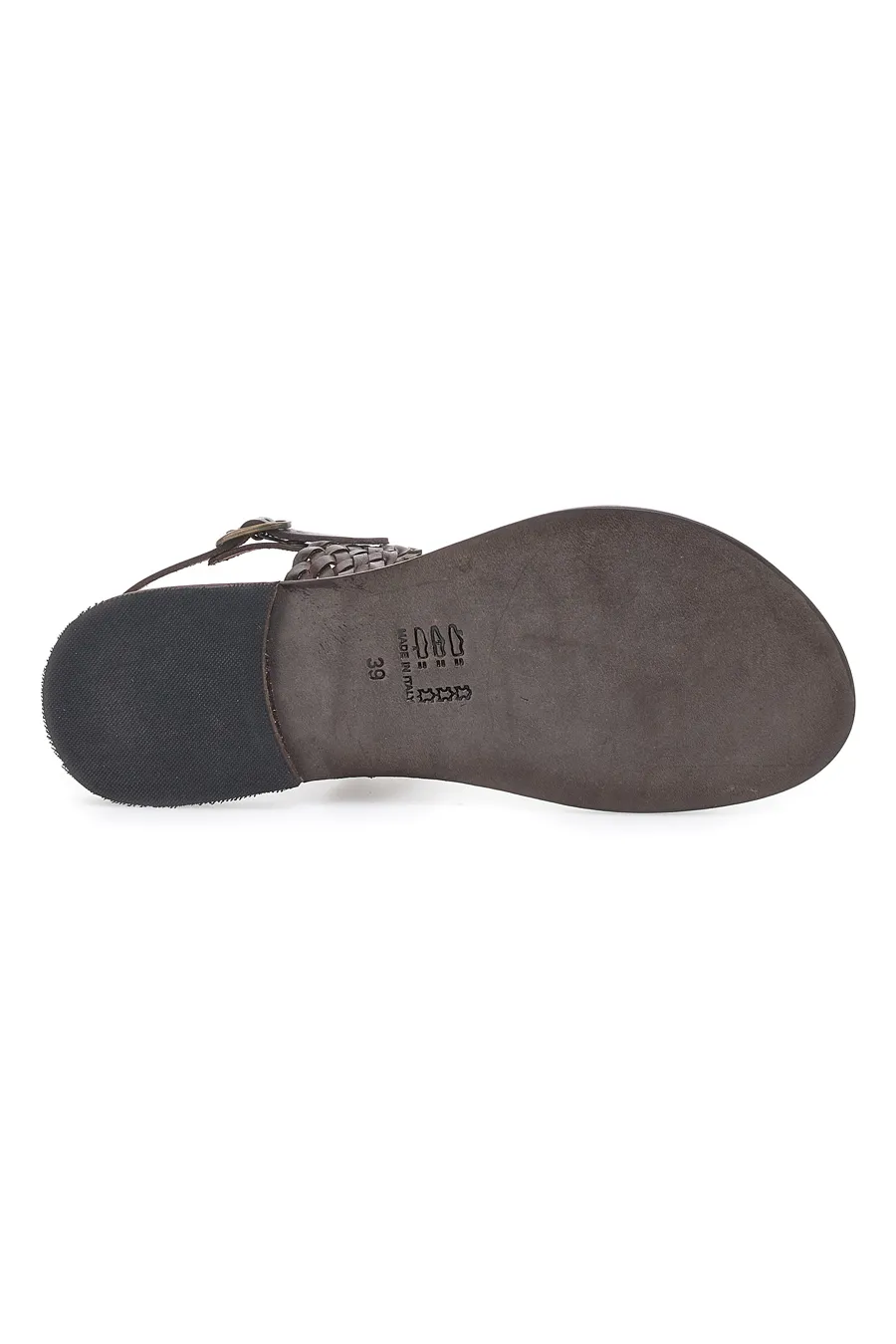 Sandali Flat in Vera Pelle marrone Cafè Cost 1040