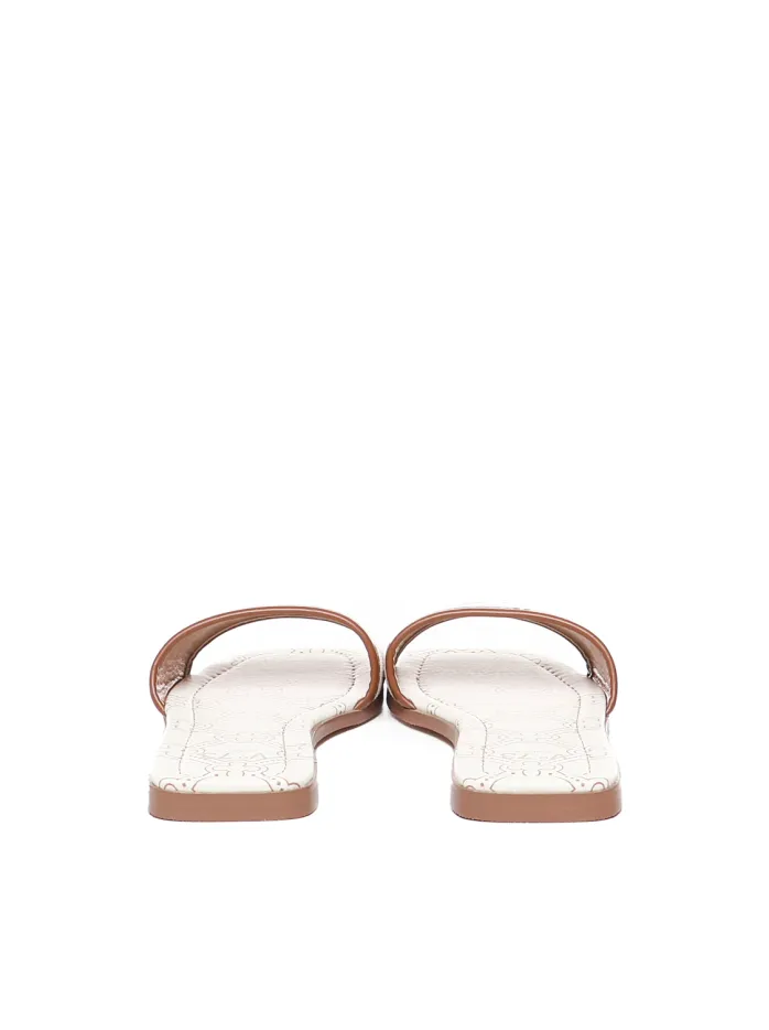 SANDALI FLAT SPIRIT IN CUOIO
