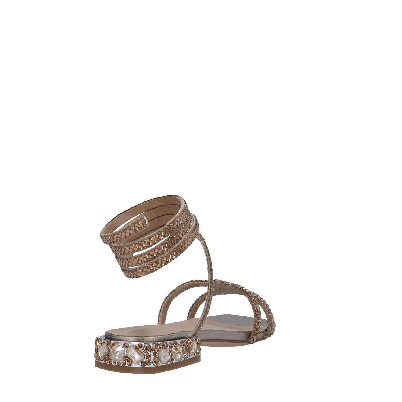 SANDALI TOVINO STRASS BRONZO