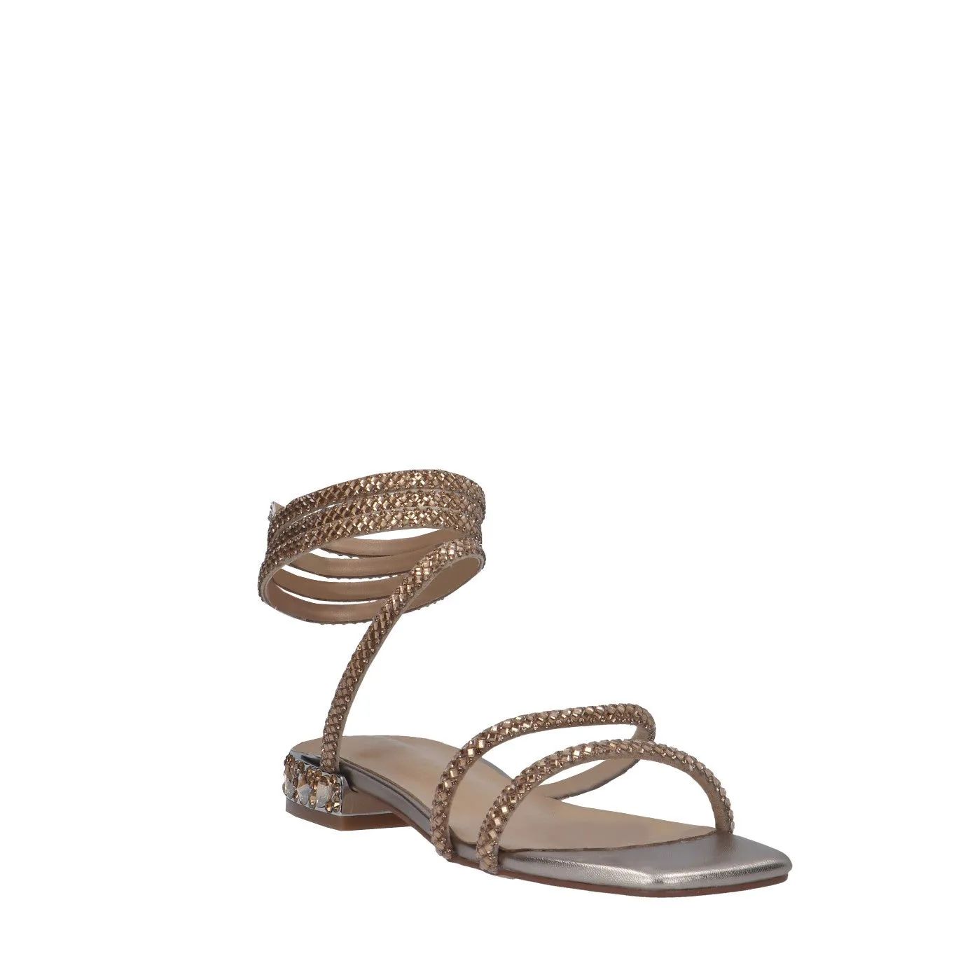 SANDALI TOVINO STRASS BRONZO