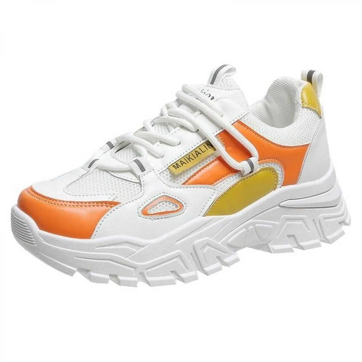 Scarpe da ginnastica con plateau da donna Scarpe da donna di nuovo stile Scarpe da studente Stringate Suola spessa Scarpe sporti