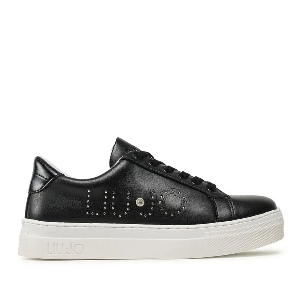 Scarpe Donna LIU JO Sneakers Alicia 506 con Maxi Logo e Borchie colore Nero