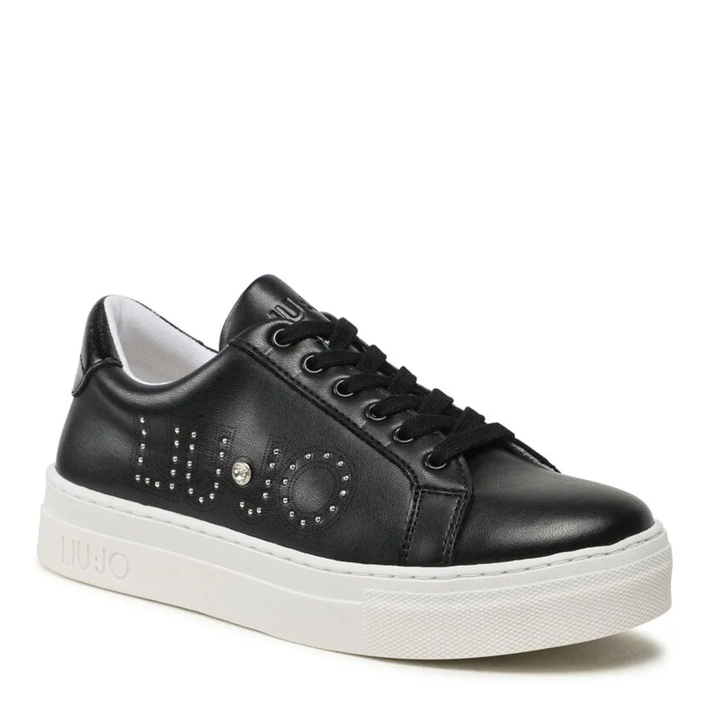 Scarpe Donna LIU JO Sneakers Alicia 506 con Maxi Logo e Borchie colore Nero
