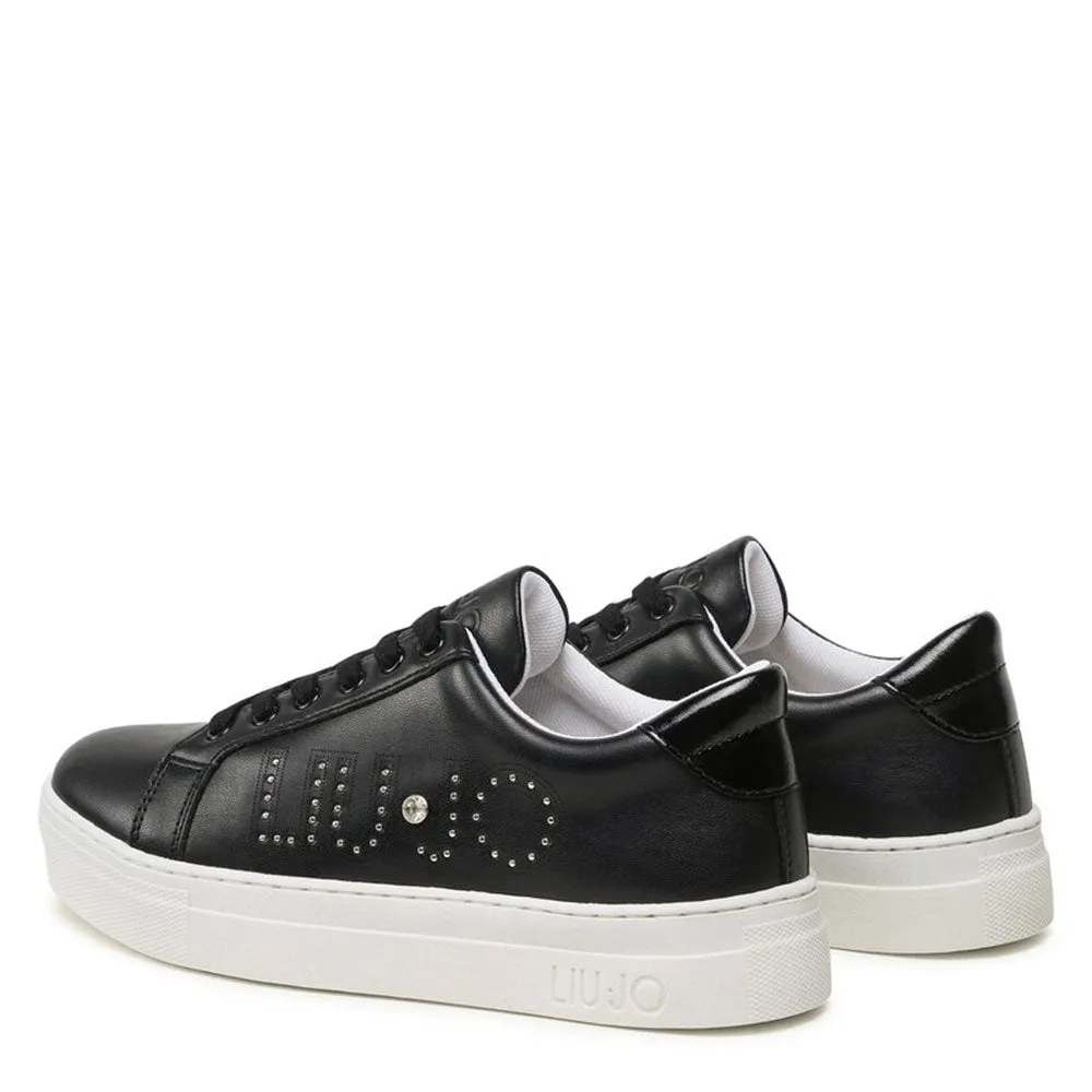 Scarpe Donna LIU JO Sneakers Alicia 506 con Maxi Logo e Borchie colore Nero