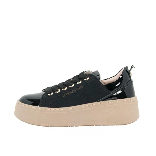 SCARPE DONNA LORENZO MARI SNEAKER ADELE IN LYCRA E VERNICE  