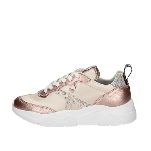 SCARPE MUNICH DONNA SNEAKER WAVE PELLE E TESSUTO ROSA WAVE155  