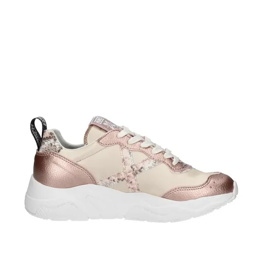 SCARPE MUNICH DONNA SNEAKER WAVE PELLE E TESSUTO ROSA WAVE155  