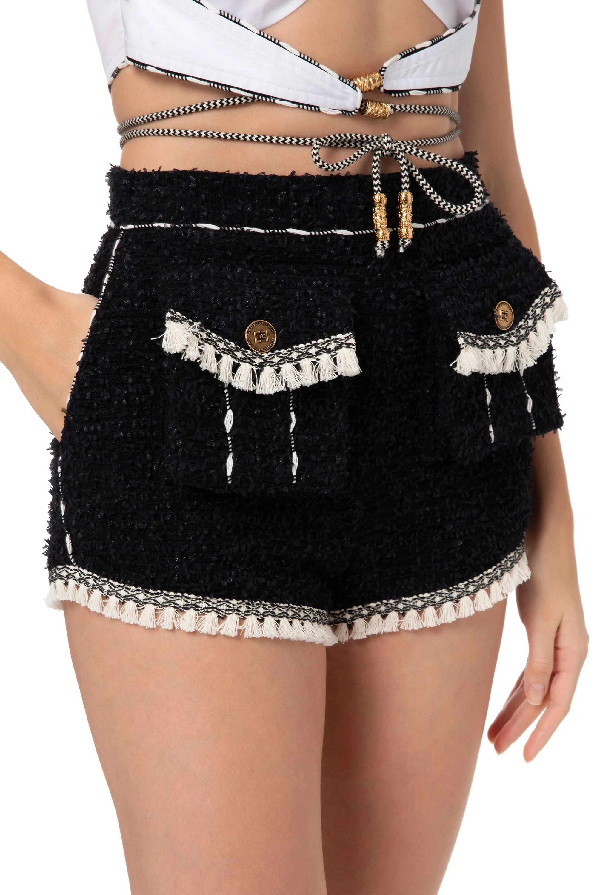 Short in tweed sfrangiato