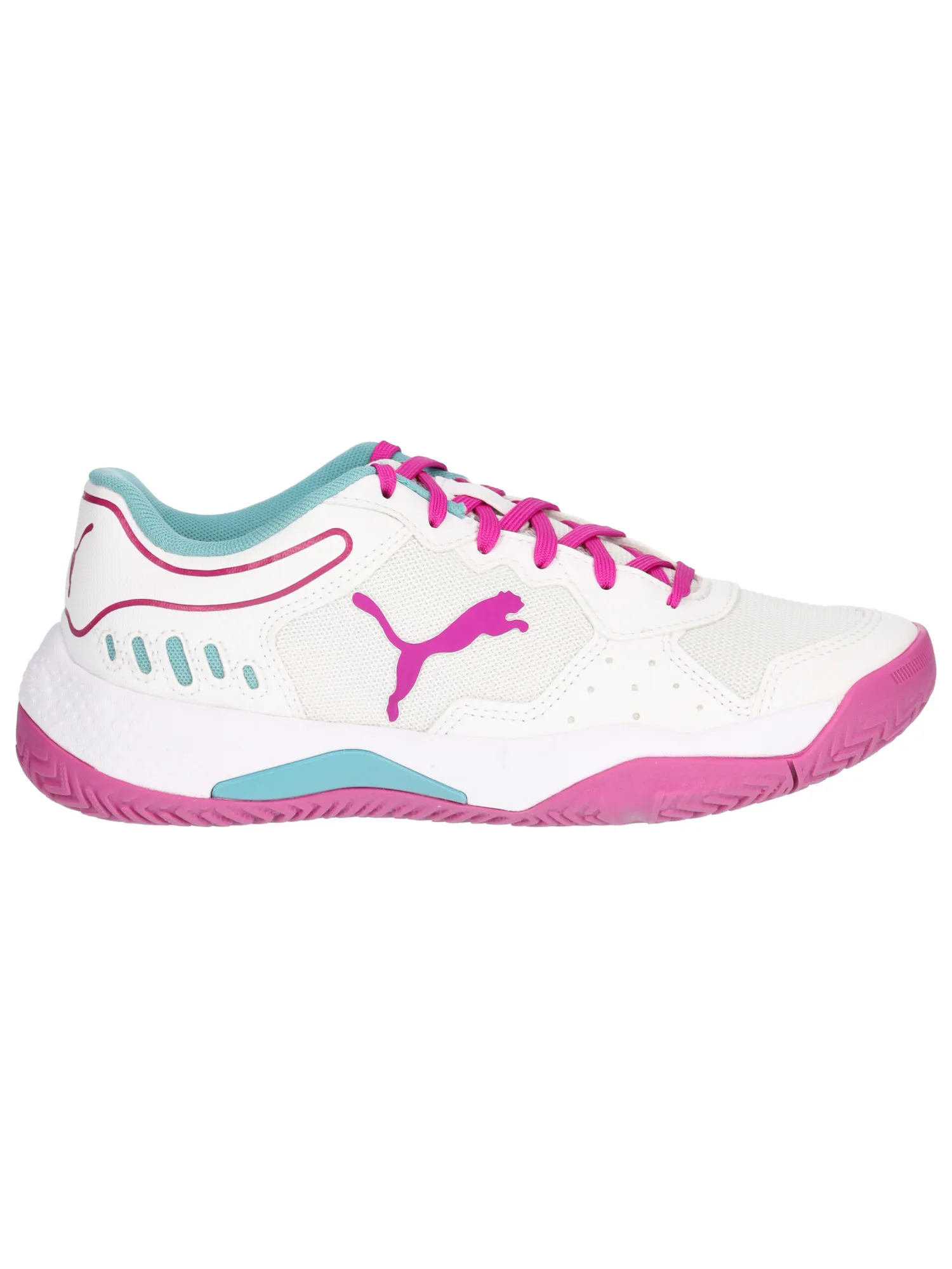 Sneaker da padel Puma Solarsmash da donna bianca