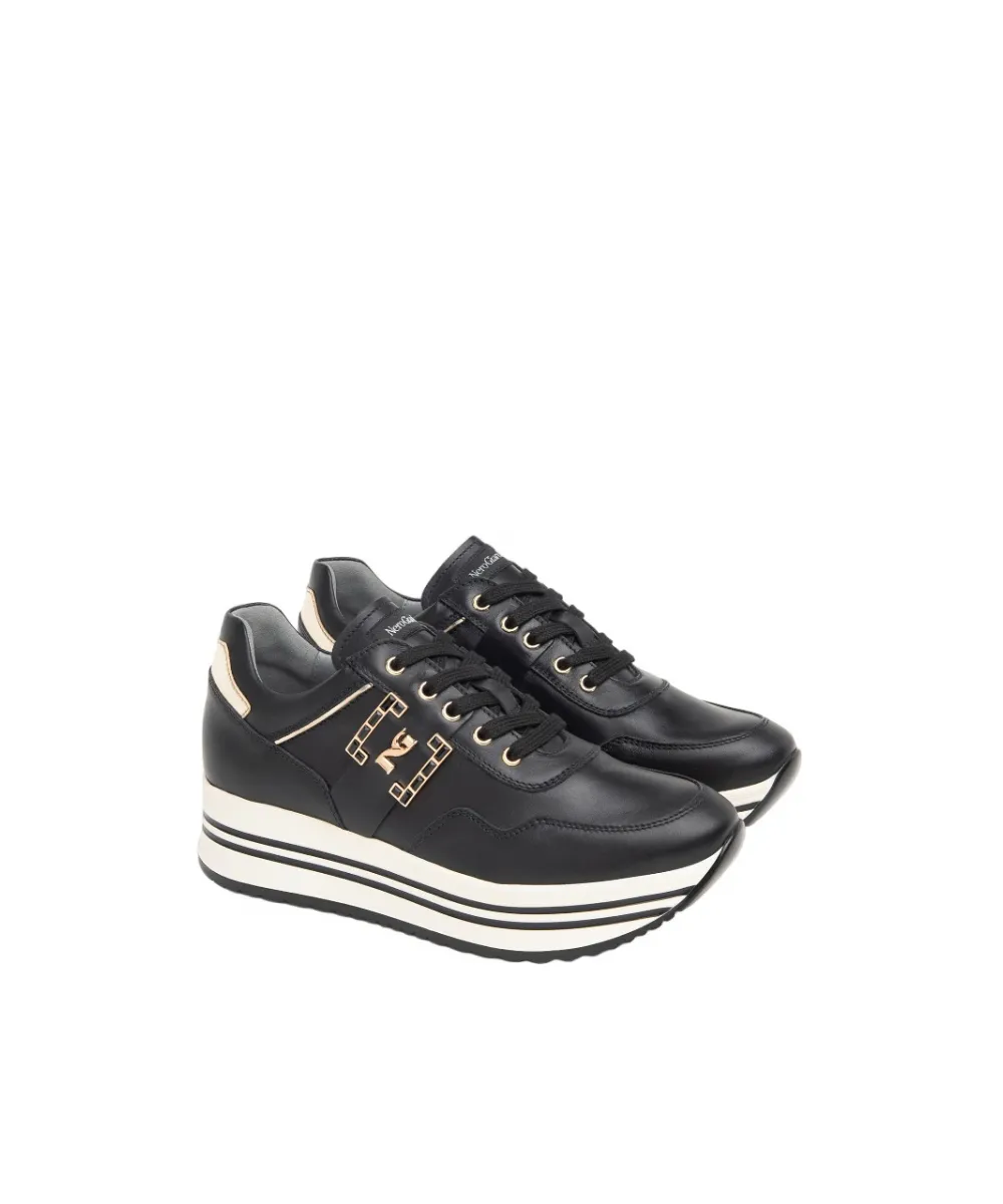 Sneaker In Pelle Nero