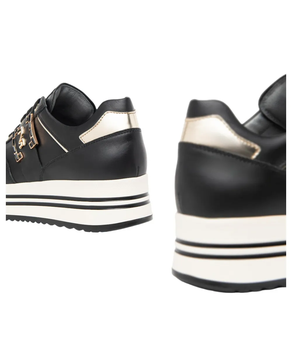 Sneaker In Pelle Nero