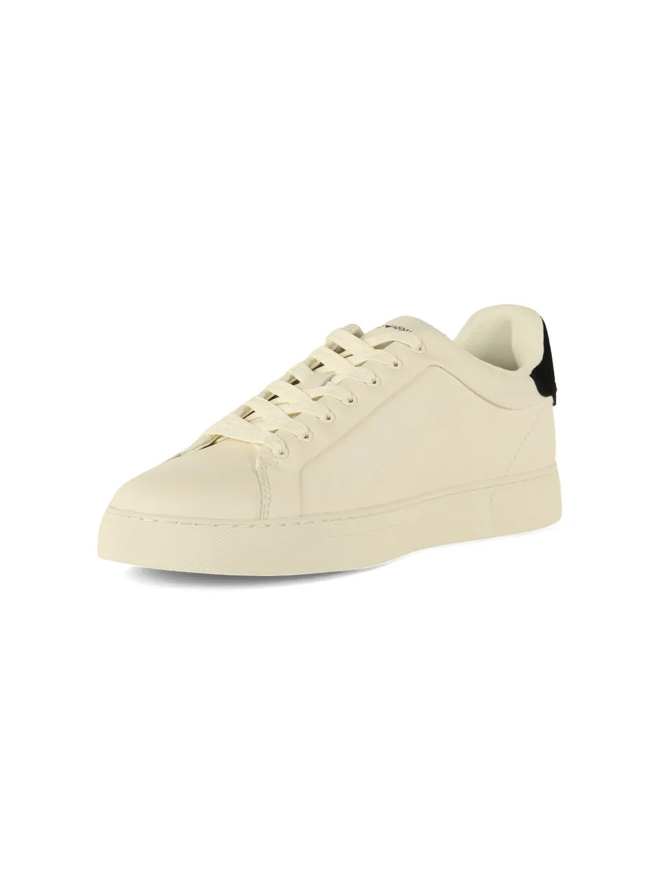 Sneakers in pelle con inserto in velluto