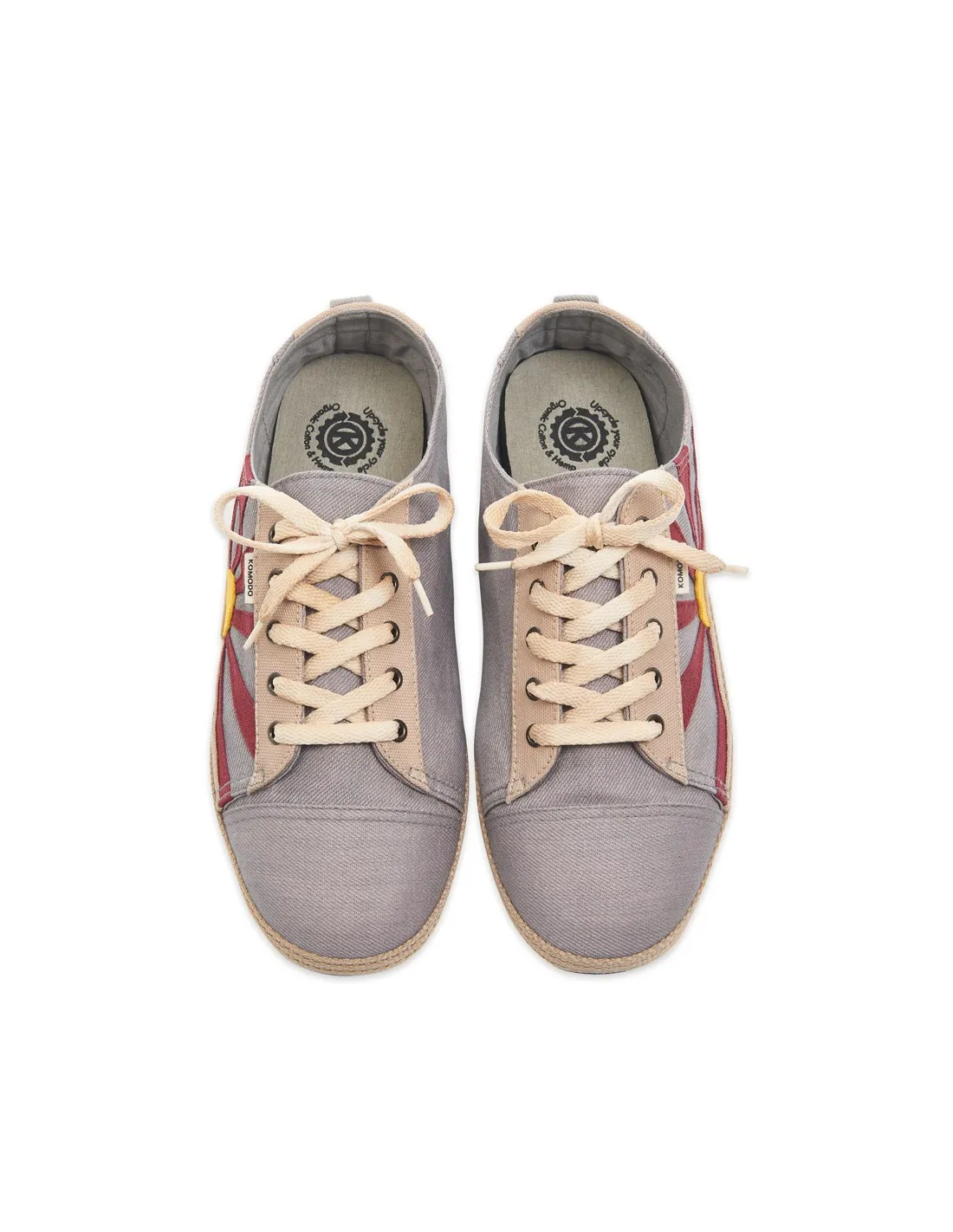 SNEAKERS UOMO IN CANAPA E COTONE BIOLOGICO CON SUOLA IN PNEUMATICI RCICLATI mod. TIBET