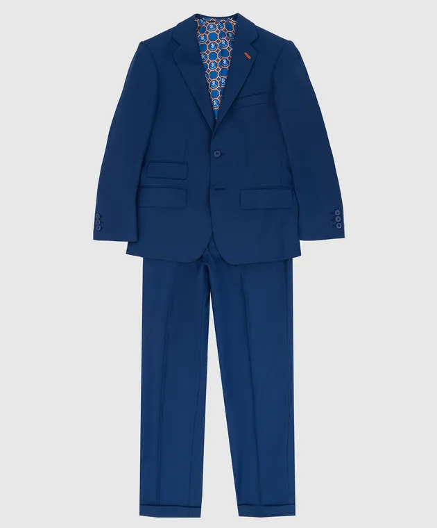 Stefano Ricci Abito in lana blu per bambini Y3SF371900W808