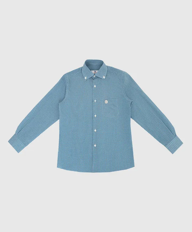 Stefano Ricci Maglietta blu per bambini con fantasia YC002681SC1653