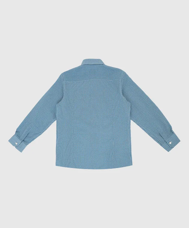 Stefano Ricci Maglietta blu per bambini con fantasia YC002681SC1653