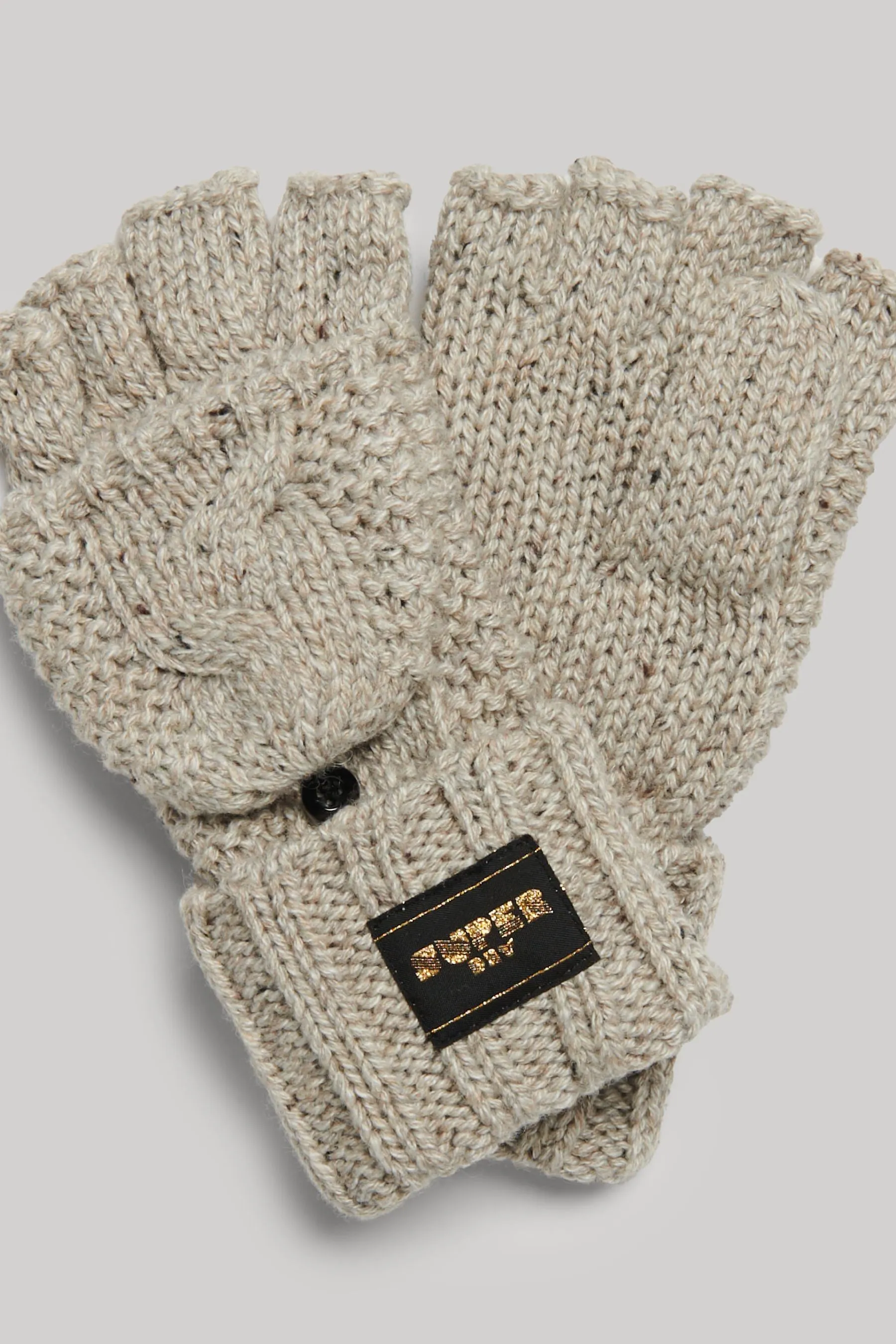 Superdry - Guanti in maglia a trecce