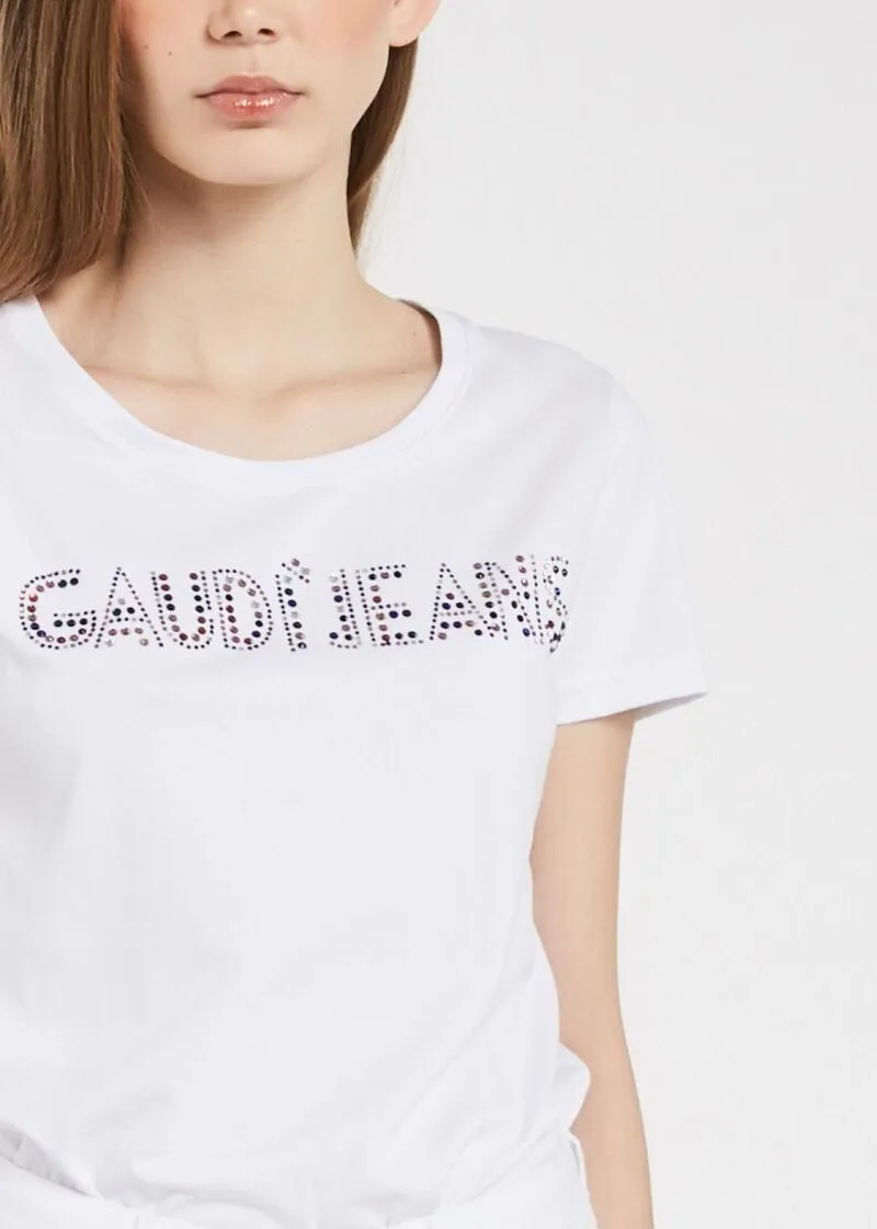 T-shirt in cotone con logo