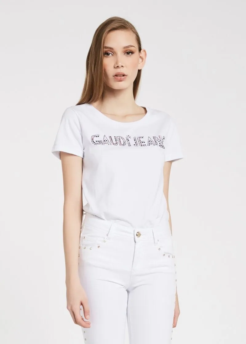 T-shirt in cotone con logo