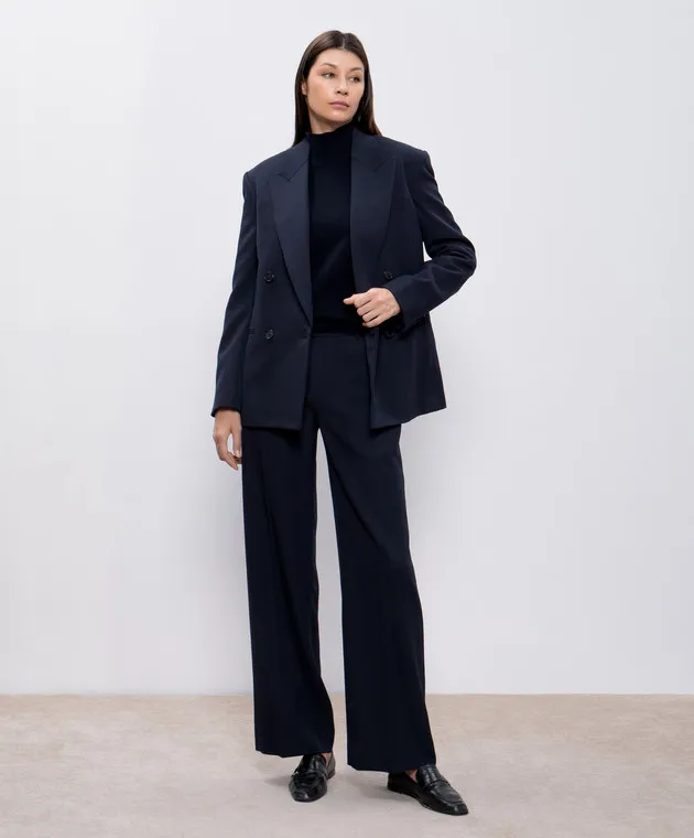 The Row Pantaloni in lana blu Encore 8016W2164