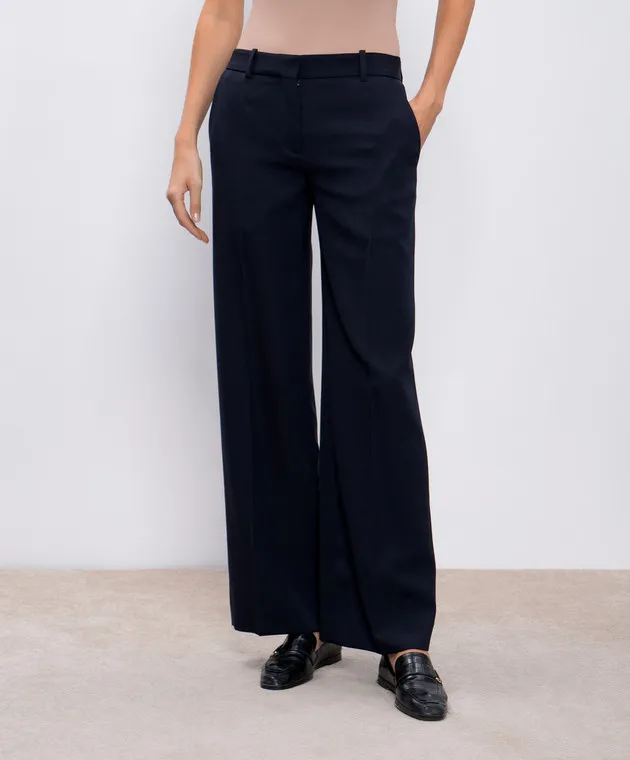 The Row Pantaloni in lana blu Encore 8016W2164