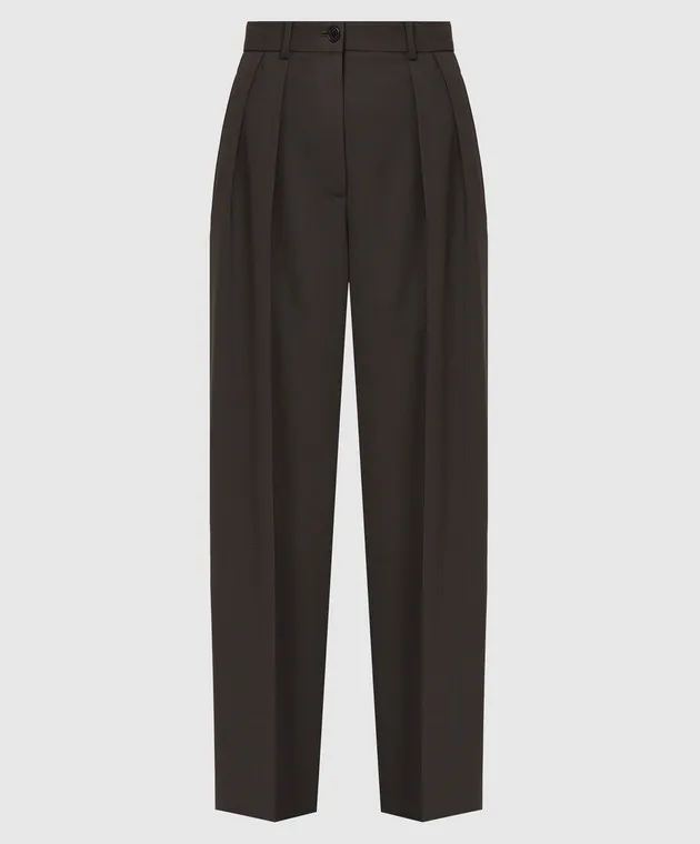 The Row Pantaloni in lana verde scuro 5629W2036