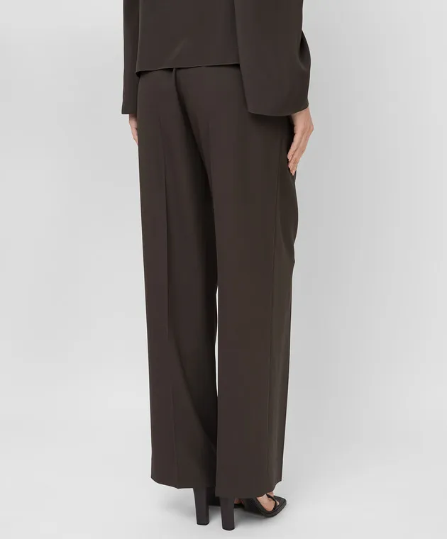 The Row Pantaloni in lana verde scuro 5629W2036