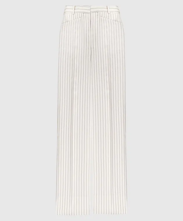 Tom Ford Pantaloni in lana e seta a righe bianche PAW558FAX1158