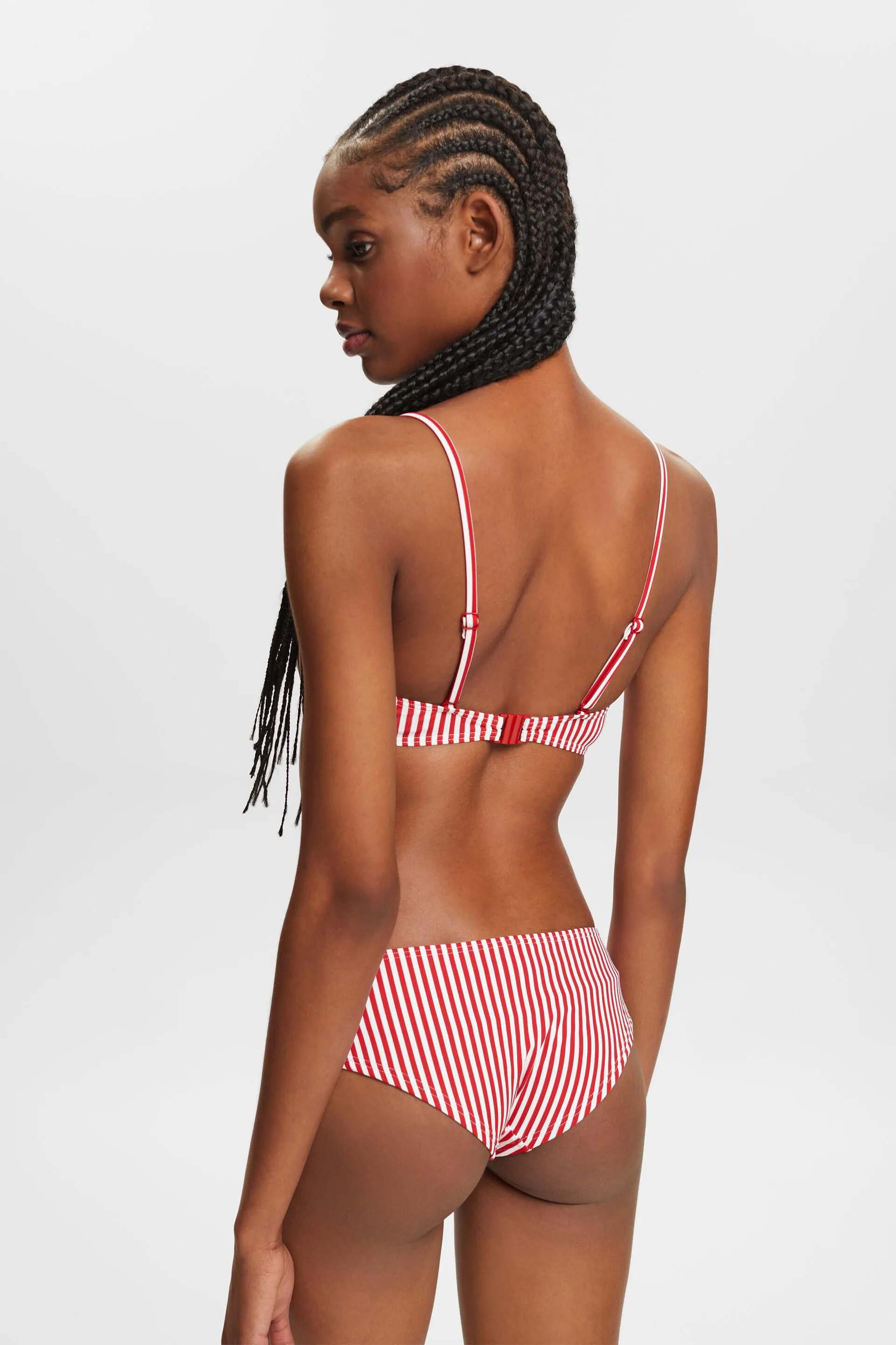 Top da bikini imbottito a righe