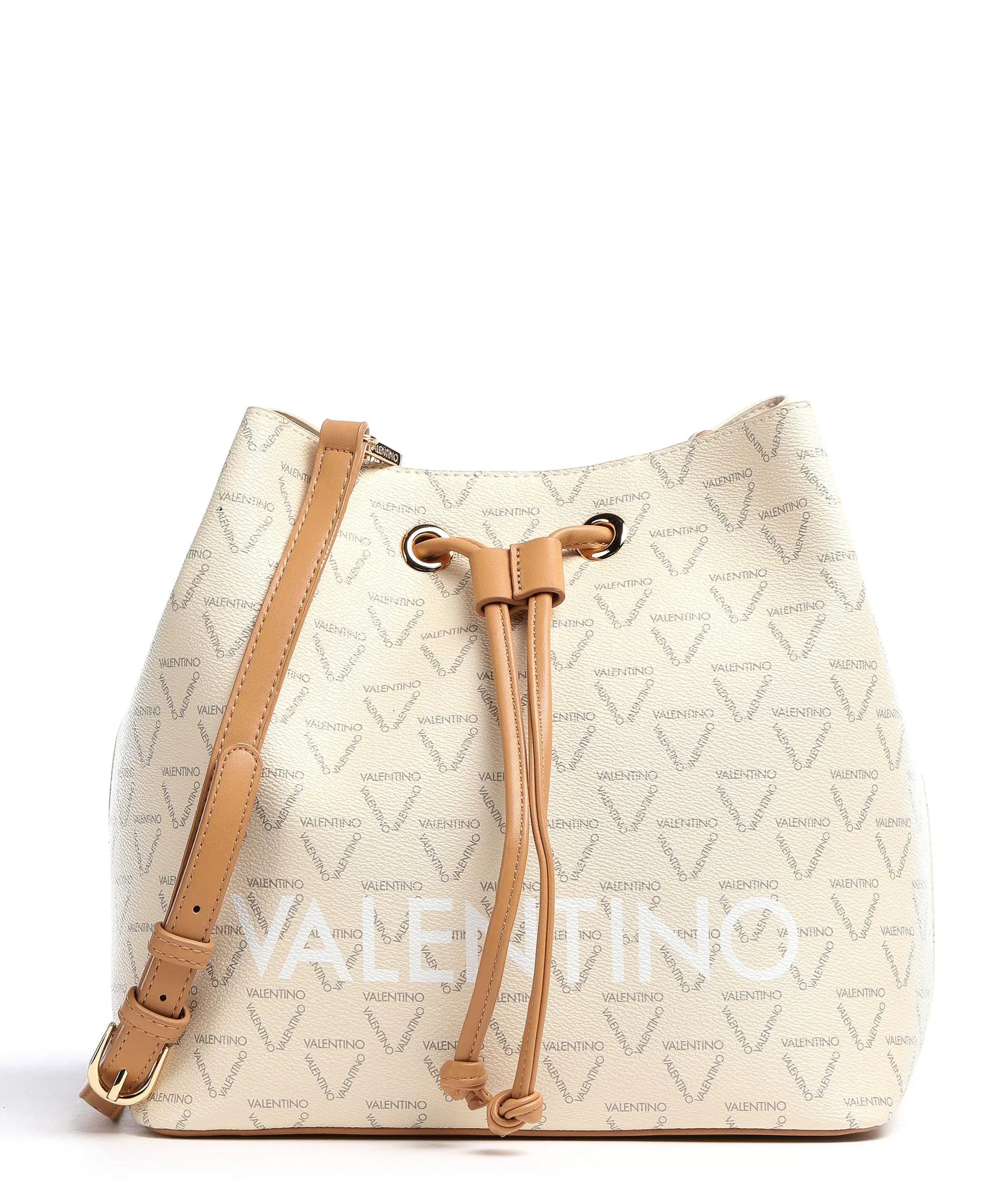  Valentino Bags Liuto Borsa a secchiello pelle sintetica crema  