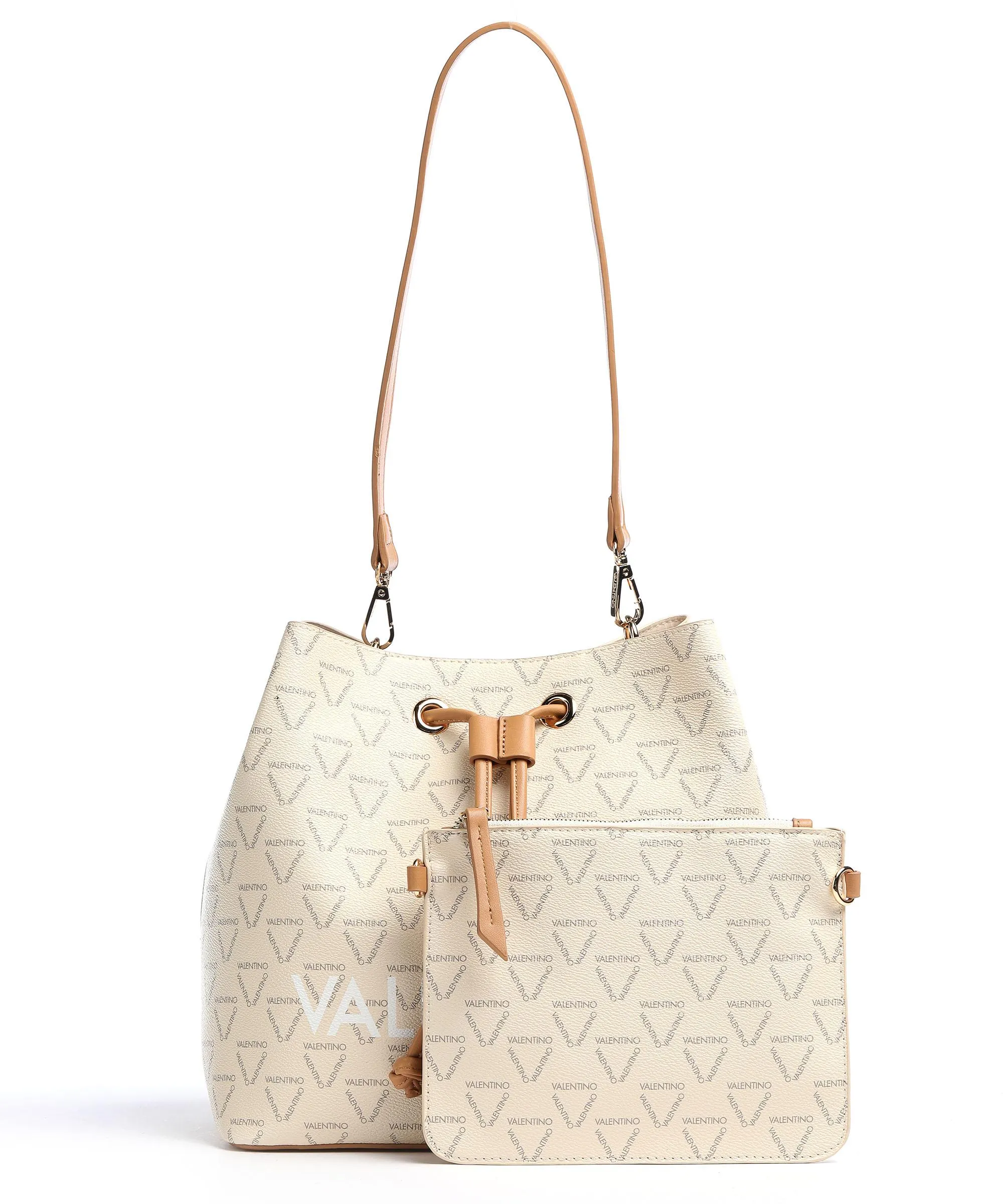  Valentino Bags Liuto Borsa a secchiello pelle sintetica crema  