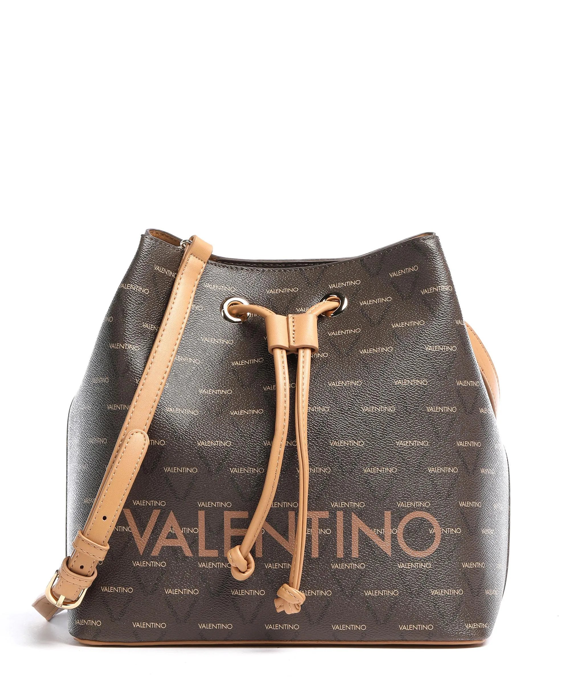  Valentino Bags Liuto Borsa a secchiello pelle sintetica marrone scuro  