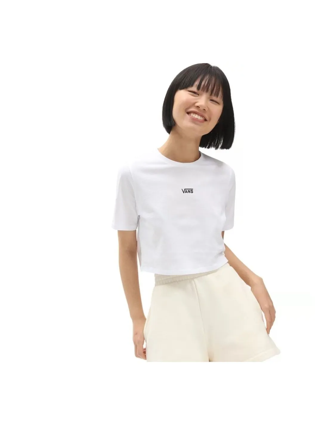 Vans WM Flying V Crop Crew Sport Crew bianca