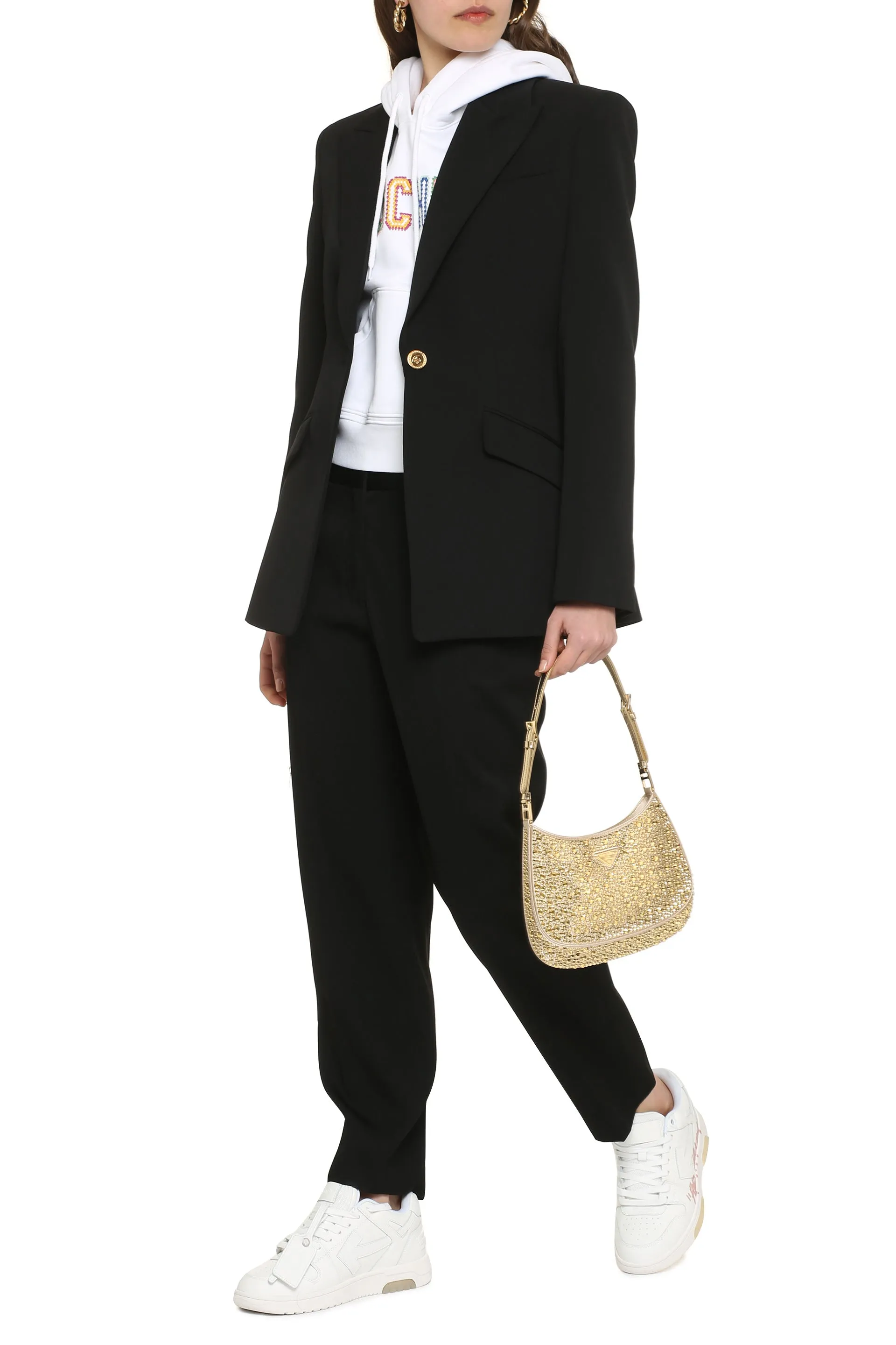 Versace Blazer monopetto in lana