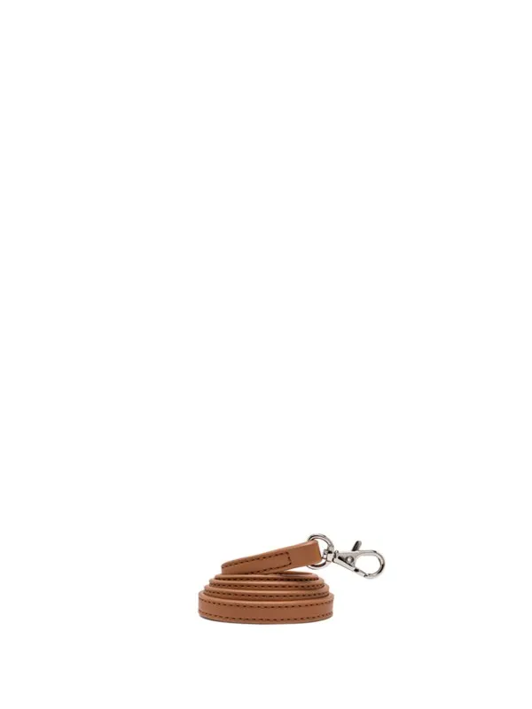 Victoria leather clutch bag in crochet fabric