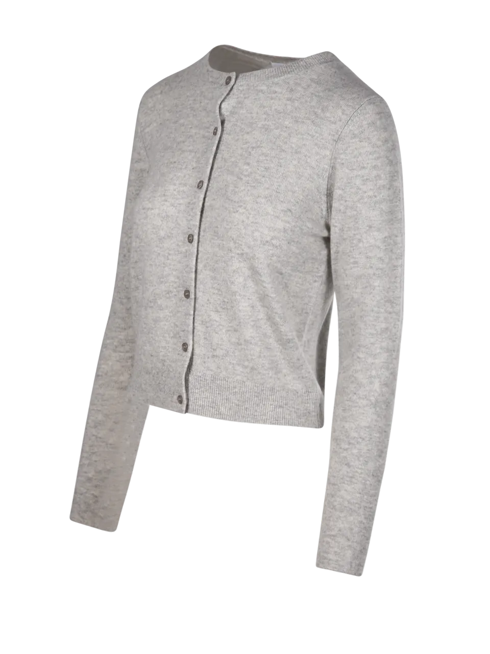 WOMAN CASHMERE COMPANY GREY CASHMERE CARDIGAN