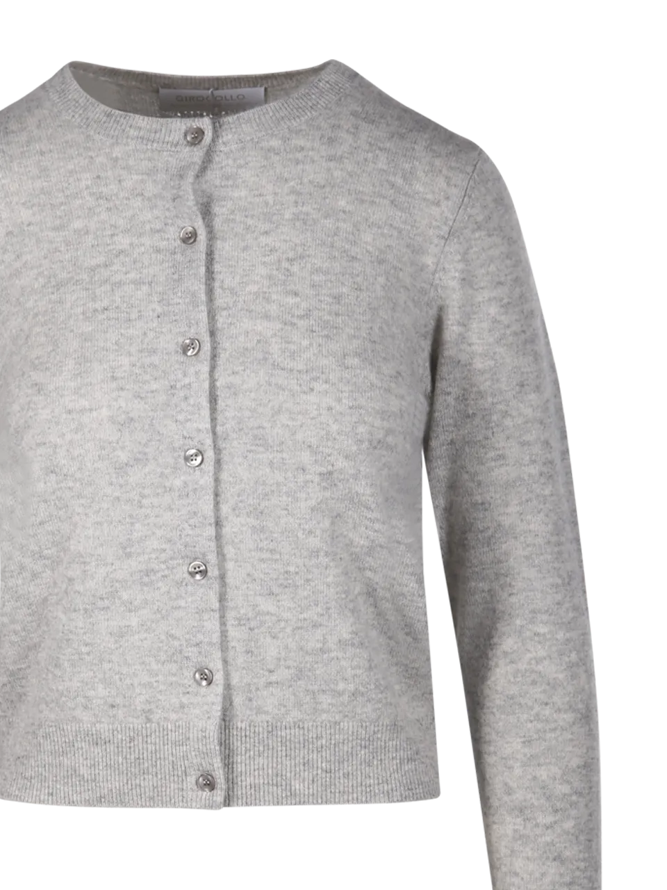 WOMAN CASHMERE COMPANY GREY CASHMERE CARDIGAN