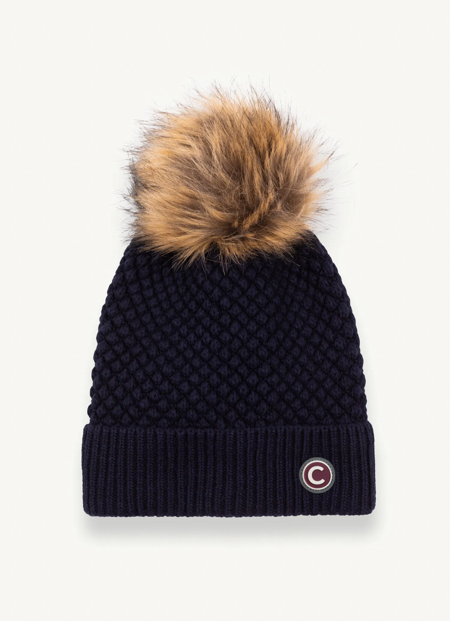 Women's hat with rice grain knit stitch